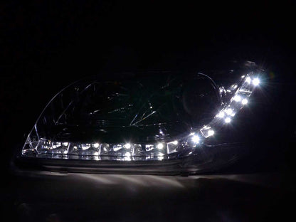 Scheinwerfer Set Daylight LED TFL-Optik Audi A4 Typ 8E Bj. 05-07 chrom