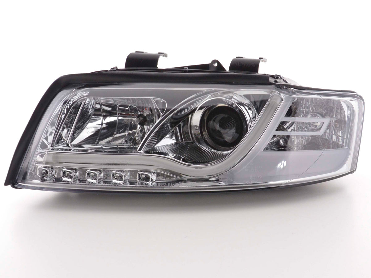 Scheinwerfer Set Daylight LED TFL-Optik Audi A4 Typ 8E Bj. 01-04 chrom