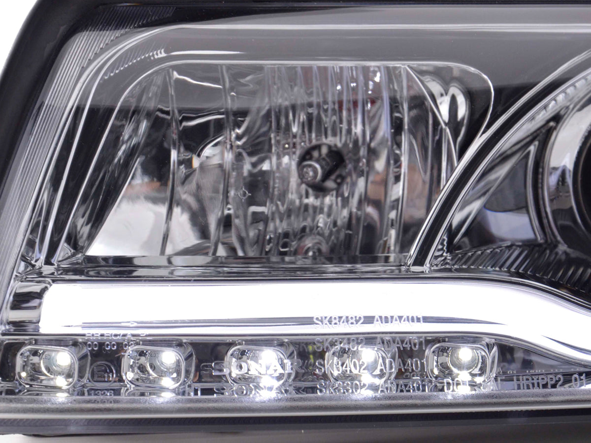 Scheinwerfer Set Daylight LED TFL-Optik Audi A4 Typ 8E Bj. 01-04 chrom