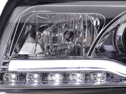 Scheinwerfer Set Daylight LED TFL-Optik Audi A4 Typ 8E Bj. 01-04 chrom