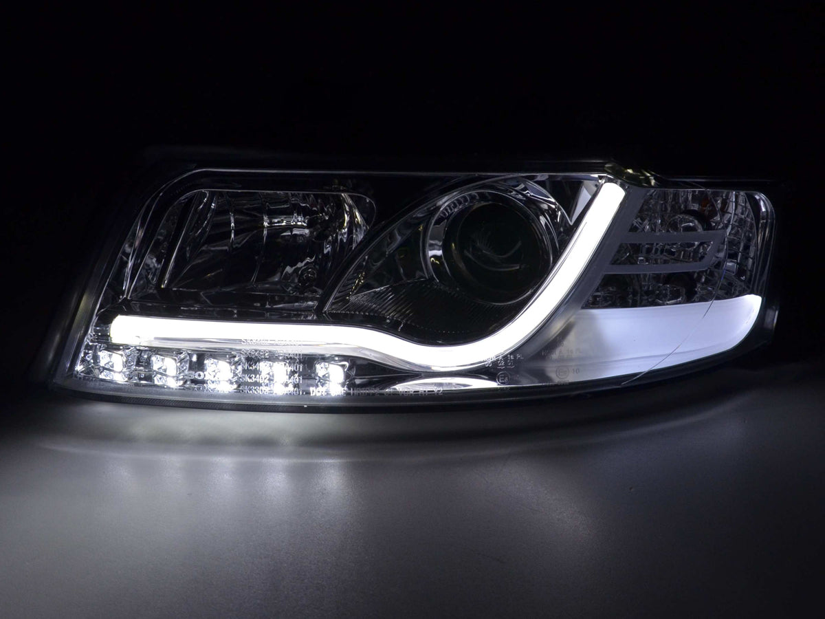 Scheinwerfer Set Daylight LED Tagfahrlicht Audi A4 Typ 8E Bj. 01-04 chrom
