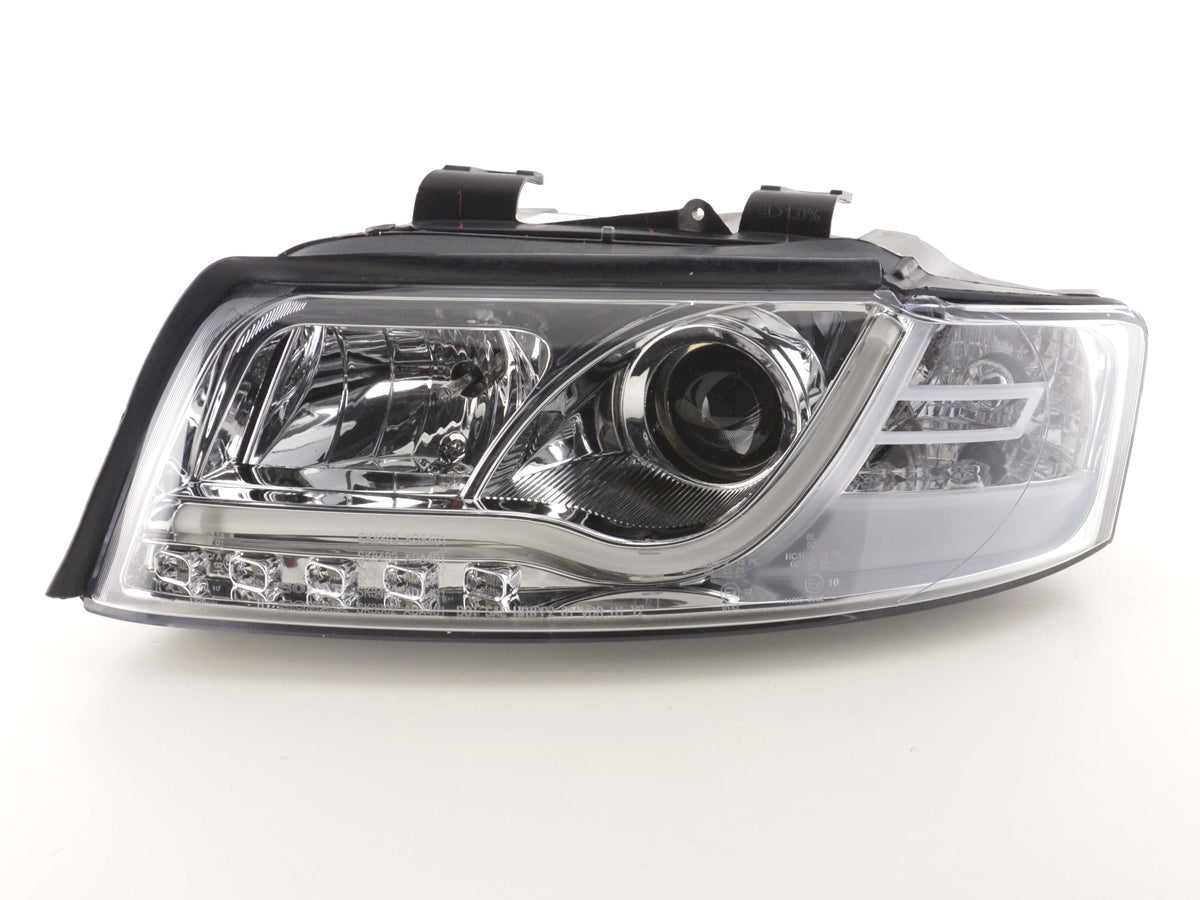 Scheinwerfer Set Daylight LED Tagfahrlicht Audi A4 Typ 8E Bj. 01-04 chrom