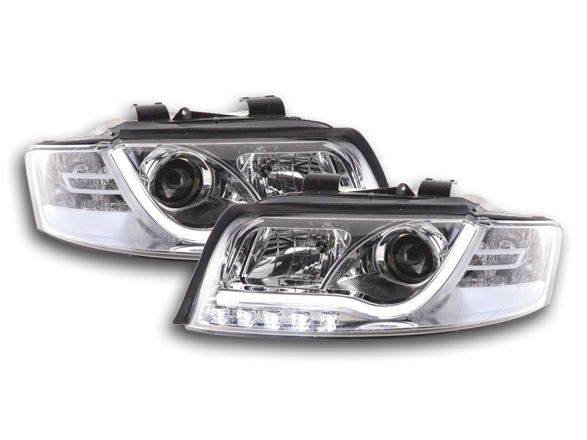 Scheinwerfer Set Daylight LED Tagfahrlicht Audi A4 Typ 8E Bj. 01-04 chrom