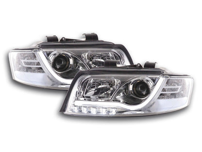 Scheinwerfer Set Daylight LED Tagfahrlicht Audi A4 Typ 8E Bj. 01-04 chrom