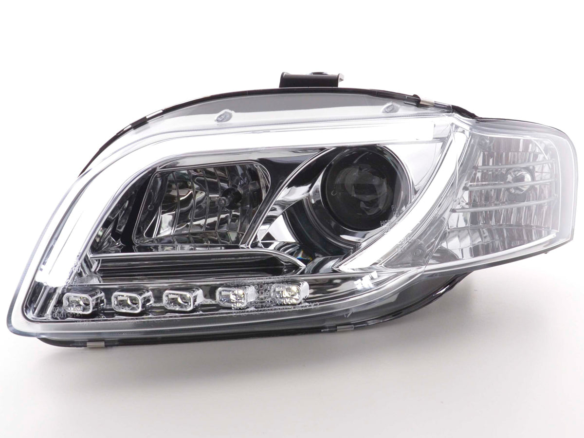 Scheinwerfer Set Daylight LED TFL-Optik Audi A4 Typ 8E Bj. 04-08 chrom