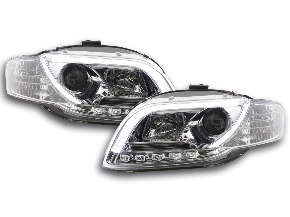 Scheinwerfer Set Daylight LED TFL-Optik Audi A4 Typ 8E Bj. 04-08 chrom