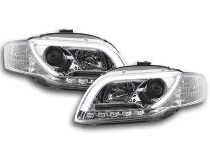 Scheinwerfer Set Daylight LED TFL-Optik Audi A4 Typ 8E Bj. 04-08 chrom
