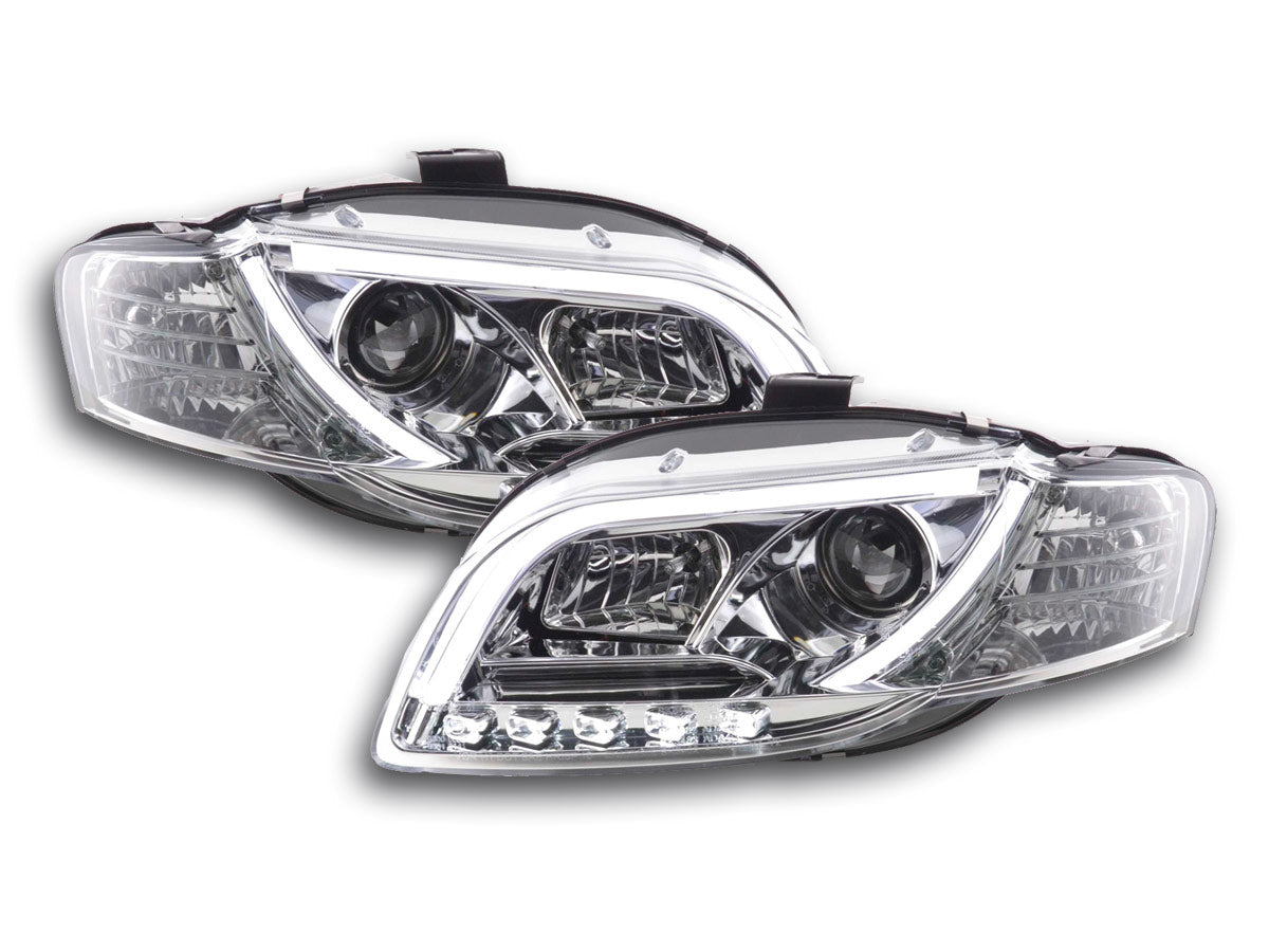 Scheinwerfer Set Daylight LED Tagfahrlicht Audi A4 Typ 8E Bj. 04-08 chrom