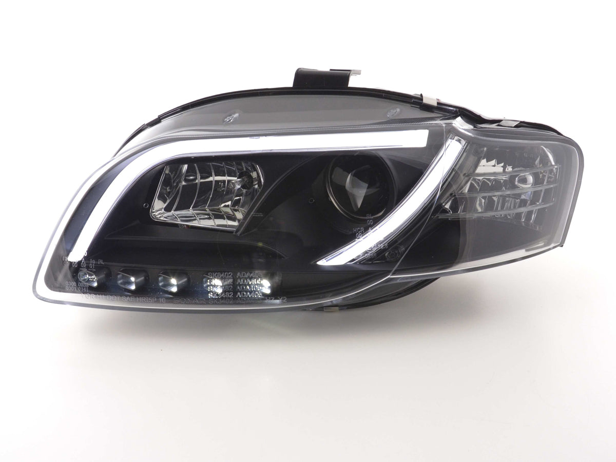 Scheinwerfer Set Daylight LED Tagfahrlicht Audi A4 Typ 8E  05-07 schwarz