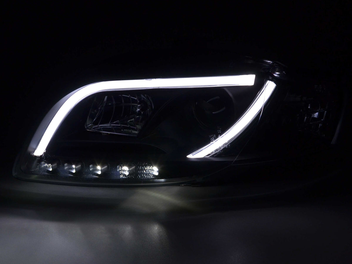 Scheinwerfer Set Daylight LED Tagfahrlicht Audi A4 Typ 8E  05-07 schwarz