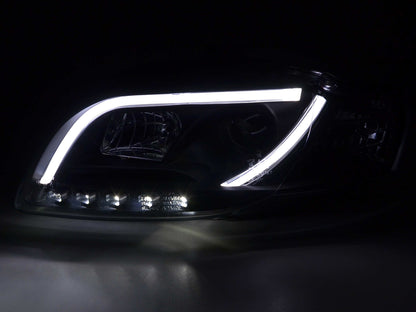 Scheinwerfer Set Daylight LED Tagfahrlicht Audi A4 Typ 8E  05-07 schwarz