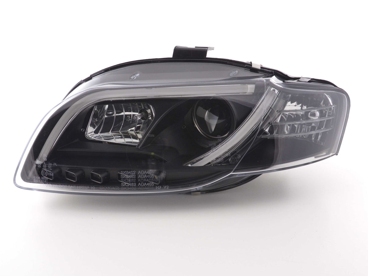 Scheinwerfer Set Daylight LED Tagfahrlicht Audi A4 Typ 8E  05-07 schwarz