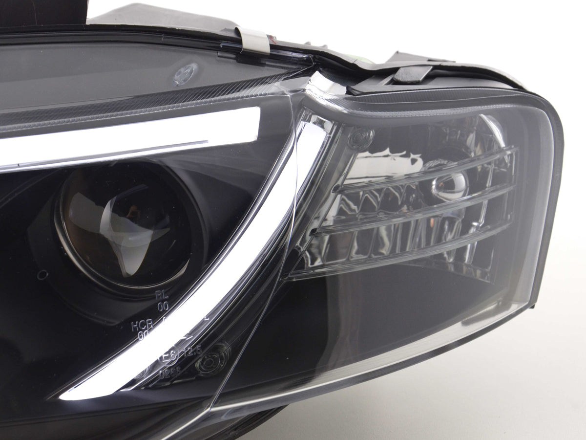 Scheinwerfer Set Daylight LED Tagfahrlicht Audi A4 Typ 8E  05-07 schwarz