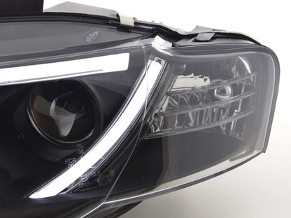 Scheinwerfer Set Daylight LED Tagfahrlicht Audi A4 Typ 8E  05-07 schwarz