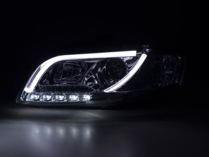 Scheinwerfer Set Daylight LED Tagfahrlicht Audi A4 B7 8E Bj. 04-08 chrom