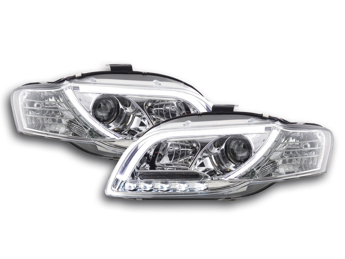 Scheinwerfer Set Daylight LED Tagfahrlicht Audi A4 B7 8E Bj. 04-08 chrom