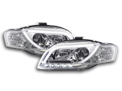 Scheinwerfer Set Daylight LED Tagfahrlicht Audi A4 B7 8E Bj. 04-08 chrom