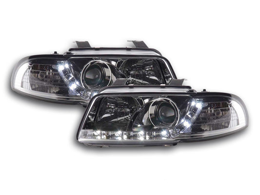 Scheinwerfer Set Daylight LED TFL-Optik Audi A4 Typ B5 Bj. 95-99 chrom
