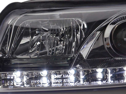 Scheinwerfer Set Daylight LED TFL-Optik Audi A4 Typ 8E Bj. 01-04 chrom