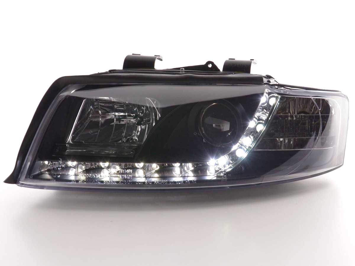 Scheinwerfer Set Daylight LED TFL-Optik Audi A4 Typ 8E Bj. 01-04 schwarz
