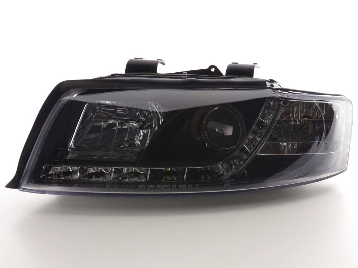 Scheinwerfer Set Daylight LED TFL-Optik Audi A4 Typ 8E Bj. 01-04 schwarz