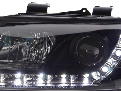 Scheinwerfer Set Daylight LED TFL-Optik Audi A4 Typ 8E Bj. 01-04 schwarz
