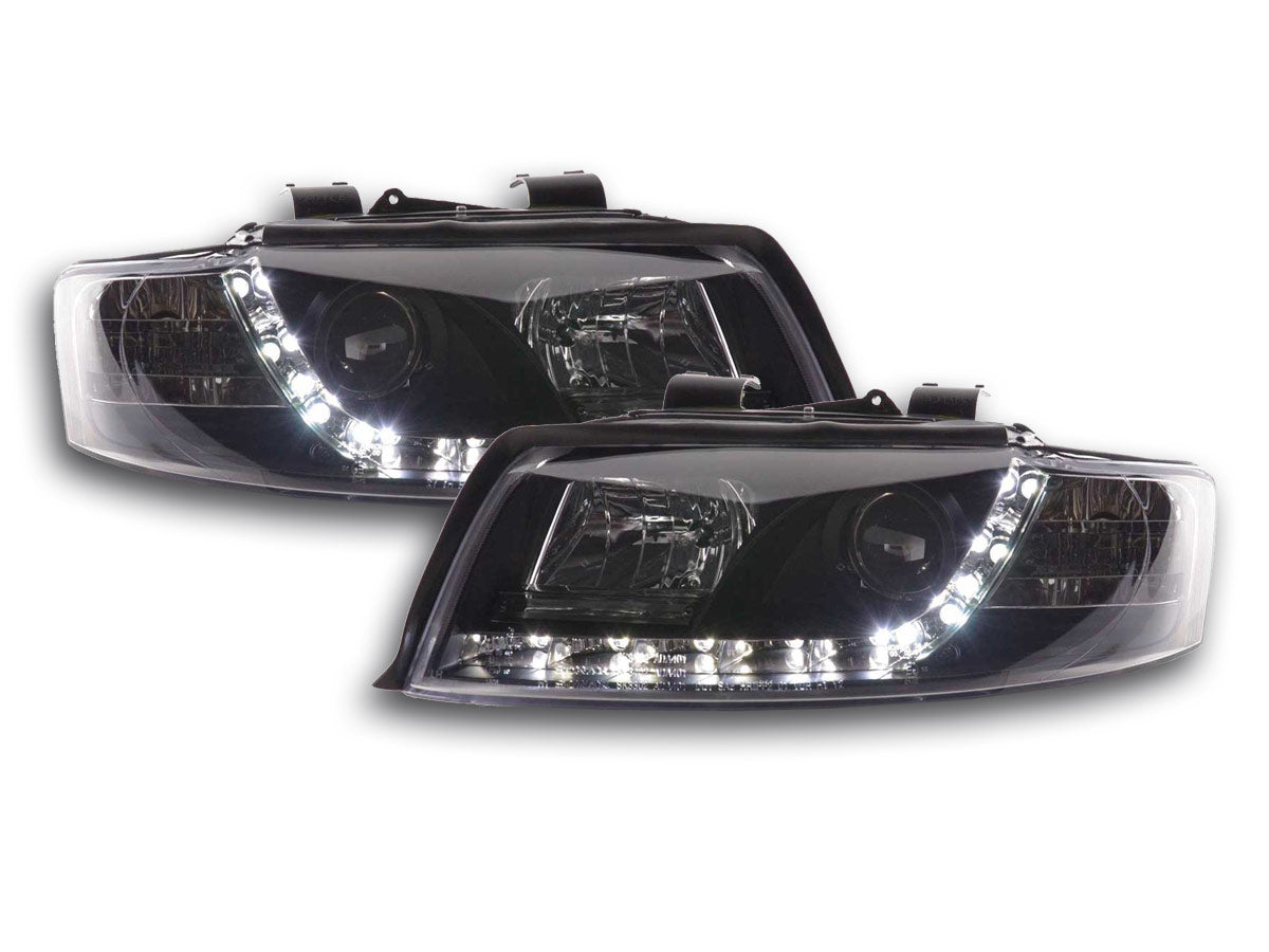 Scheinwerfer Set Daylight LED TFL-Optik Audi A4 Typ 8E Bj. 01-04 schwarz