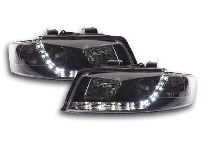 Scheinwerfer Set Daylight LED TFL-Optik Audi A4 Typ 8E Bj. 01-04 schwarz