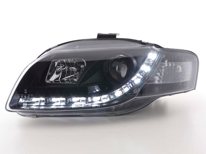 Scheinwerfer Set Daylight LED Tagfahrlicht Audi A4 Typ 8E Bj. 04-08 schwarz