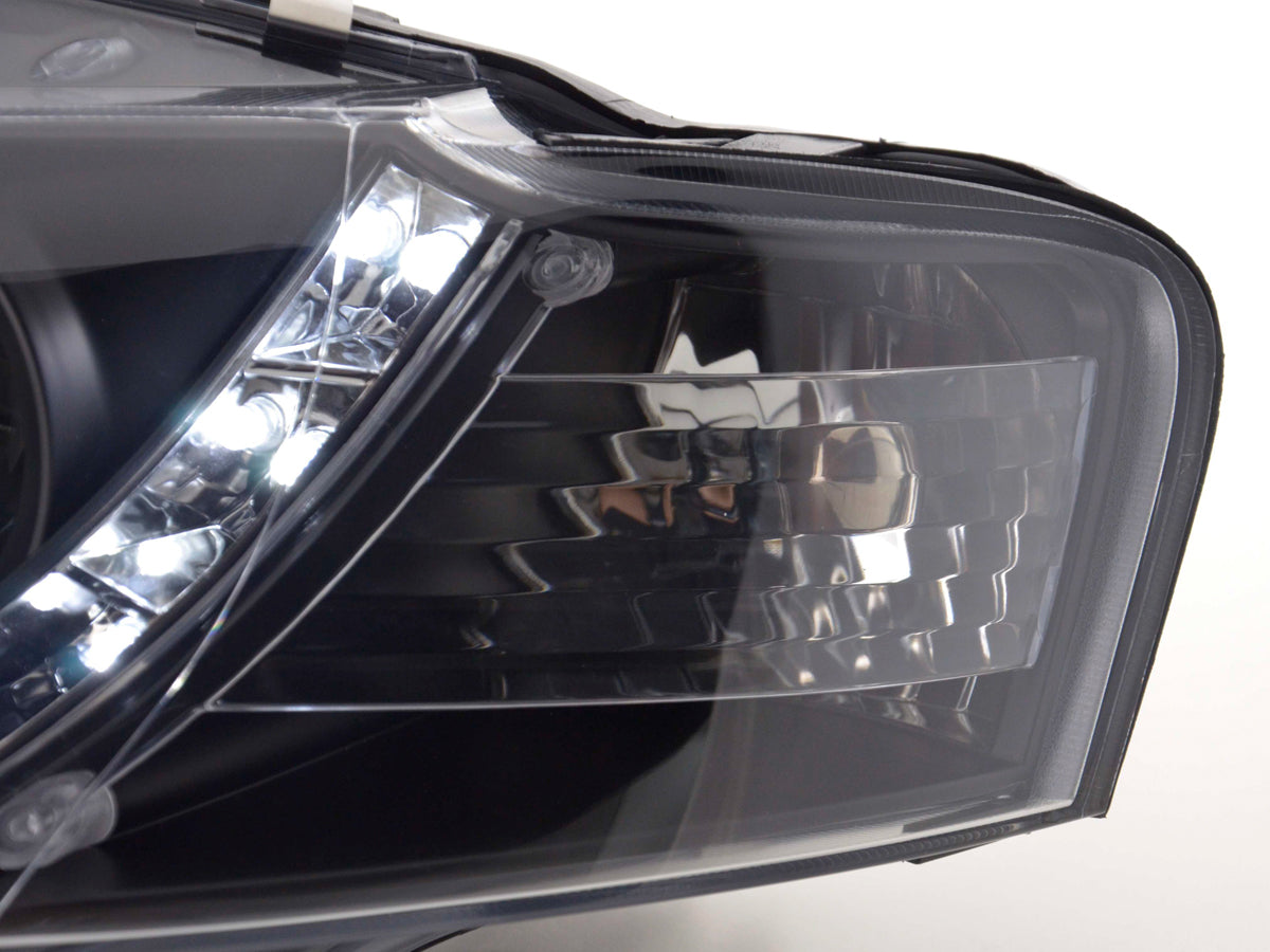 Scheinwerfer Set Daylight LED Tagfahrlicht Audi A4 Typ 8E Bj. 04-08 schwarz