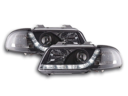 Scheinwerfer Set Daylight LED Tagfahrlicht Audi A4 B5 8D Bj. 99-01 chrom