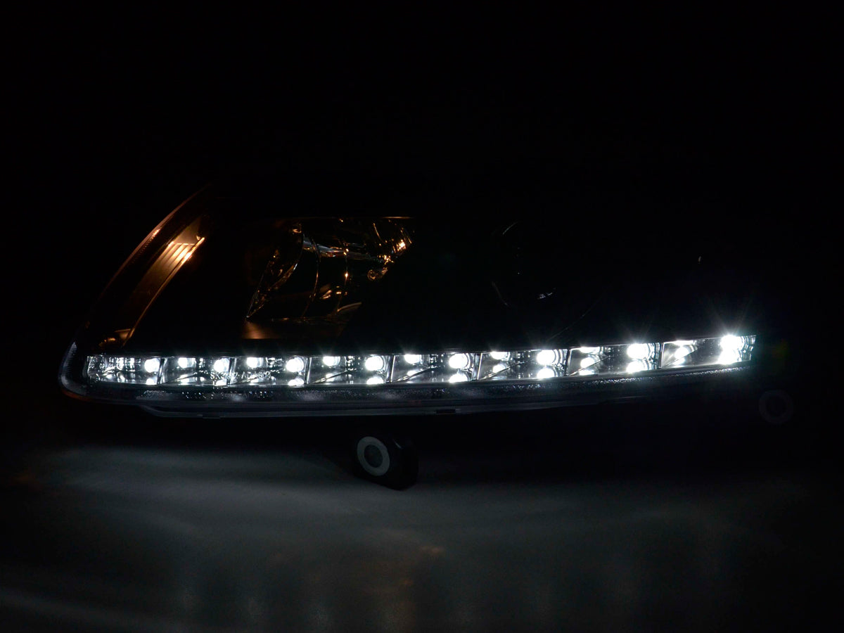 Scheinwerfer Set Daylight LED Tagfahrlicht Audi A6 Typ 4F Bj. 04-08 schwarz