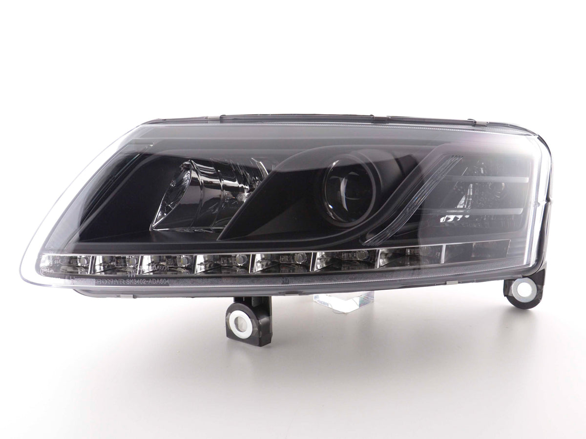 Scheinwerfer Set Daylight LED Tagfahrlicht Audi A6 Typ 4F Bj. 04-08 schwarz