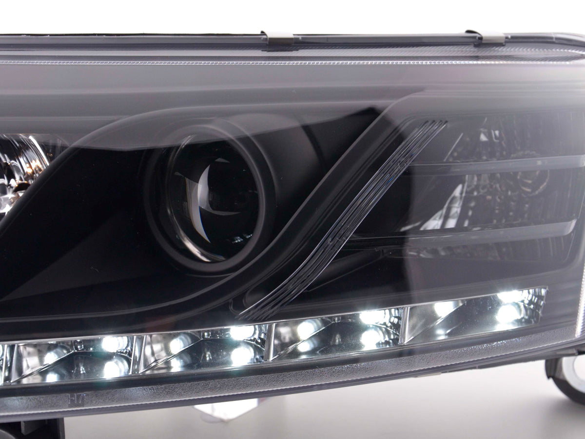 Scheinwerfer Set Daylight LED Tagfahrlicht Audi A6 Typ 4F Bj. 04-08 schwarz