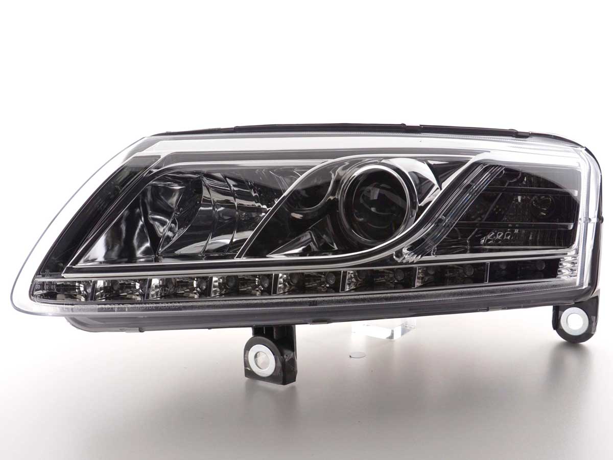 Scheinwerfer Set Daylight LED TFL-Optik Audi A6 Typ 4F Bj. 04-08 chrom