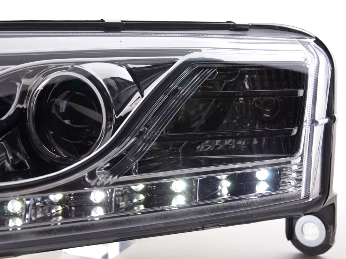 Scheinwerfer Set Daylight LED TFL-Optik Audi A6 Typ 4F Bj. 04-08 chrom