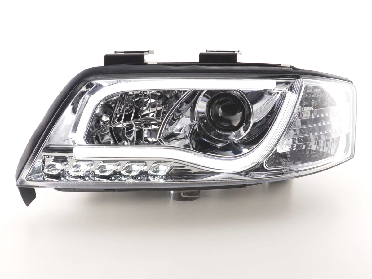 Scheinwerfer Set Daylight LED Tagfahrlicht Audi A6 Typ 4B Bj. 97-01 chrom