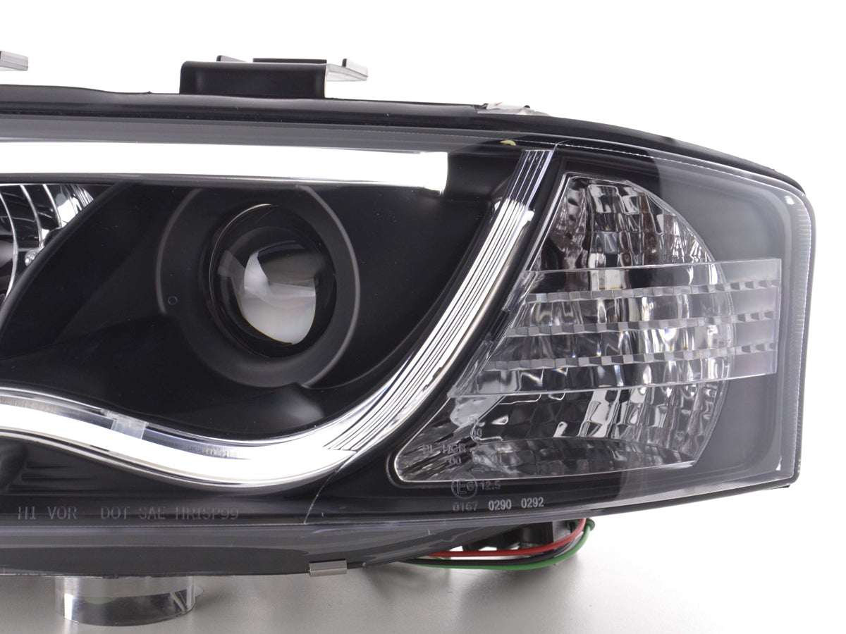 Scheinwerfer Set Daylight LED Tagfahrlicht Audi A6 Typ 4B Bj. 97-01 schwarz