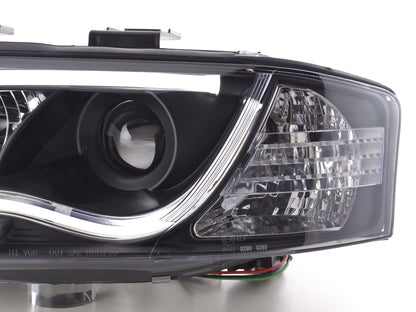 Scheinwerfer Set Daylight LED Tagfahrlicht Audi A6 Typ 4B Bj. 97-01 schwarz