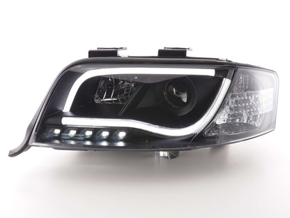 Scheinwerfer Set Daylight LED Tagfahrlicht Audi A6 Typ 4B Bj. 01-04 schwarz