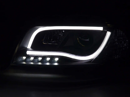 Scheinwerfer Set Daylight LED Tagfahrlicht Audi A6 Typ 4B Bj. 01-04 schwarz