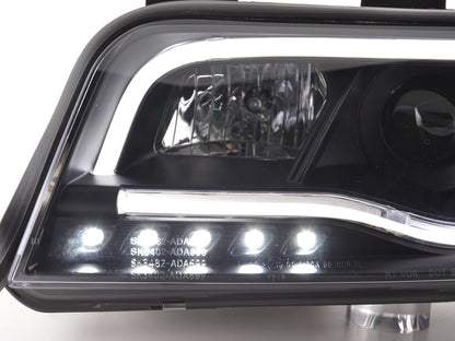 Scheinwerfer Set Daylight LED Tagfahrlicht Audi A6 Typ 4B Bj. 01-04 schwarz