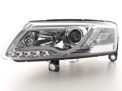 Scheinwerfer Set Daylight LED TFL-Optik Audi A6 Typ 4F Bj. 04-08 chrom