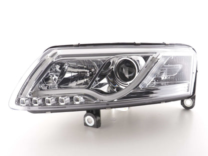 Scheinwerfer Set Daylight LED Tagfahrlicht Audi A6 Typ 4F Bj. 04-08 chrom