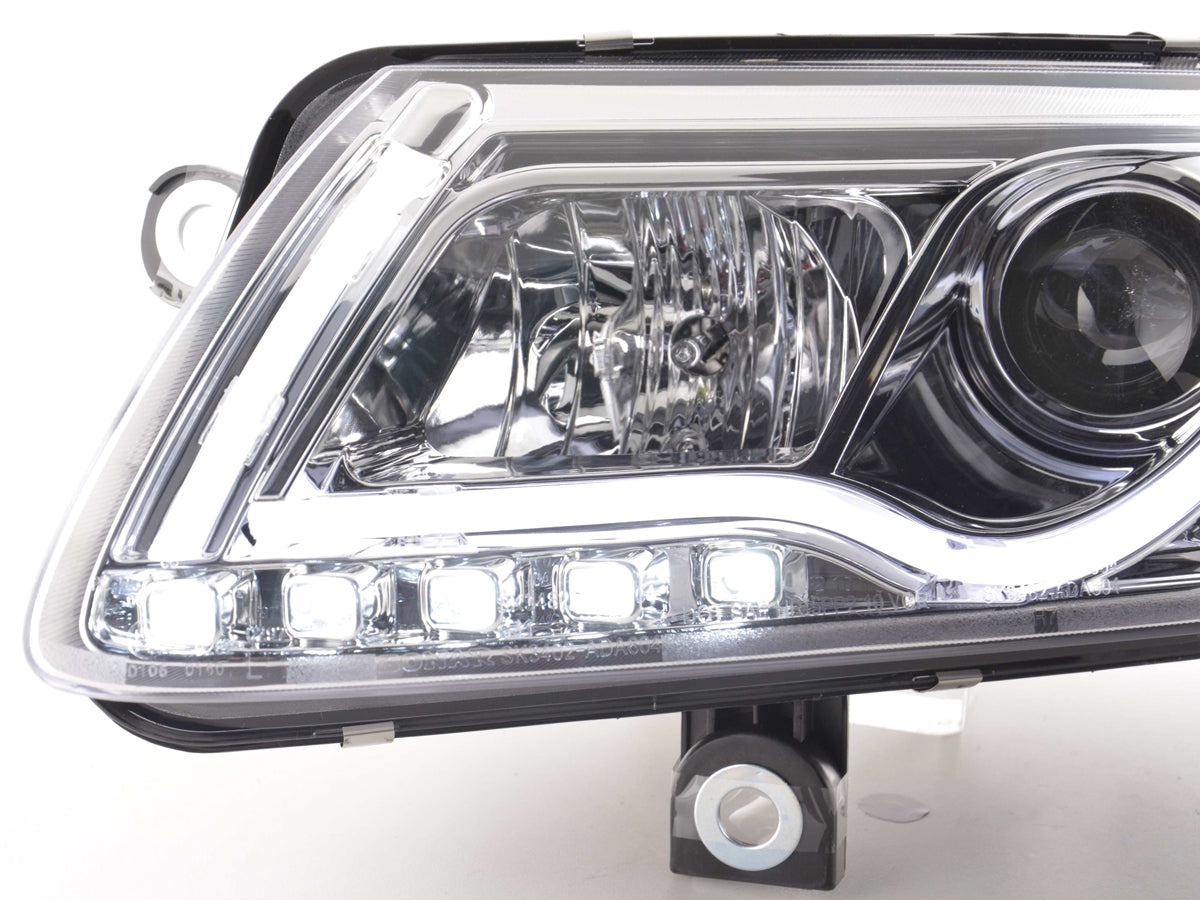 Scheinwerfer Set Daylight LED Tagfahrlicht Audi A6 Typ 4F Bj. 04-08 chrom