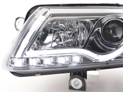 Scheinwerfer Set Daylight LED Tagfahrlicht Audi A6 Typ 4F Bj. 04-08 chrom