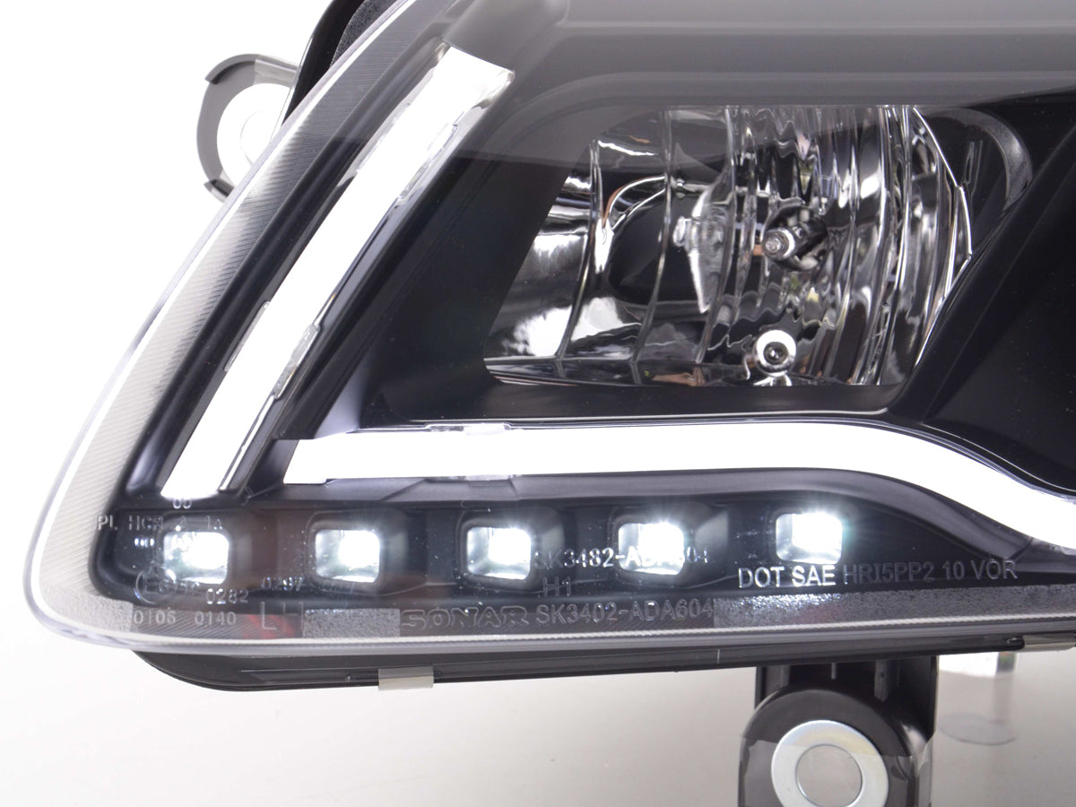 Scheinwerfer Set Daylight LED Tagfahrlicht Audi A6 Typ 4F Bj. 04-08 schwarz