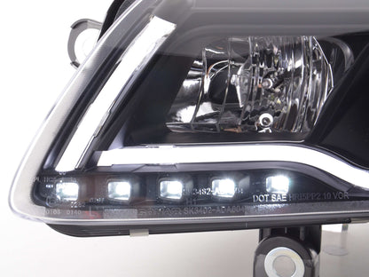 Scheinwerfer Set Daylight LED Tagfahrlicht Audi A6 Typ 4F Bj. 04-08 schwarz