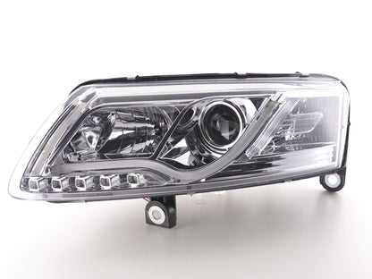 Scheinwerfer Set Daylight LED Tagfahrlicht Audi A6 Typ 4F Bj. 04-08 chrom
