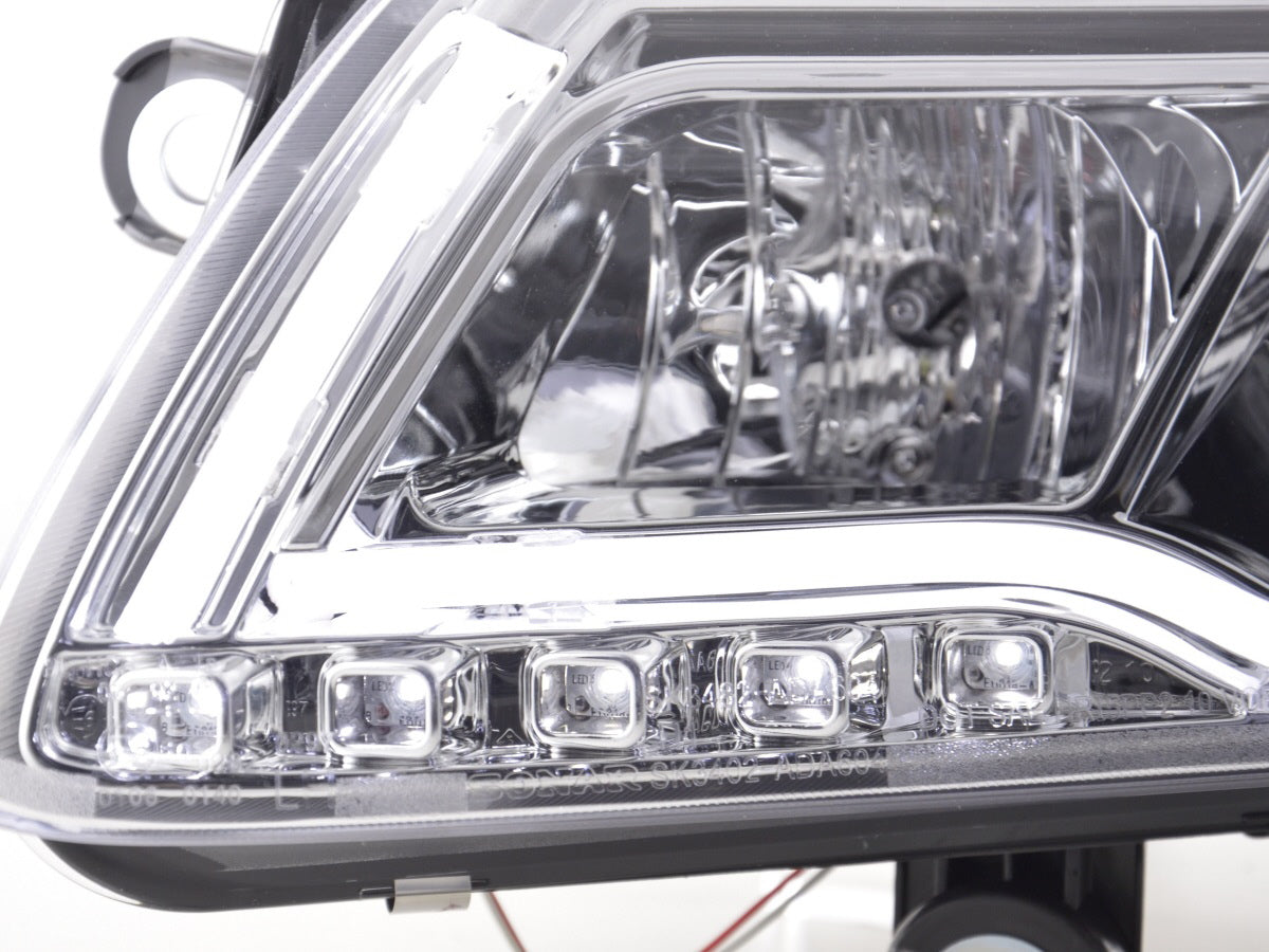 Scheinwerfer Set Daylight LED TFL-Optik Audi A6 Typ 4F Bj. 04-08 chrom für Rechtslenker